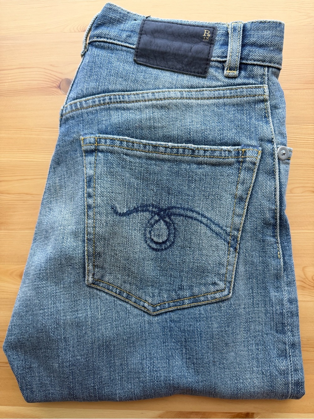 R13 Midd-rise Straight Leg Jeans